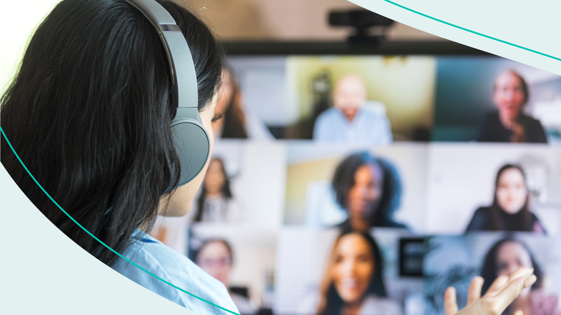 Woman on a zoom call 