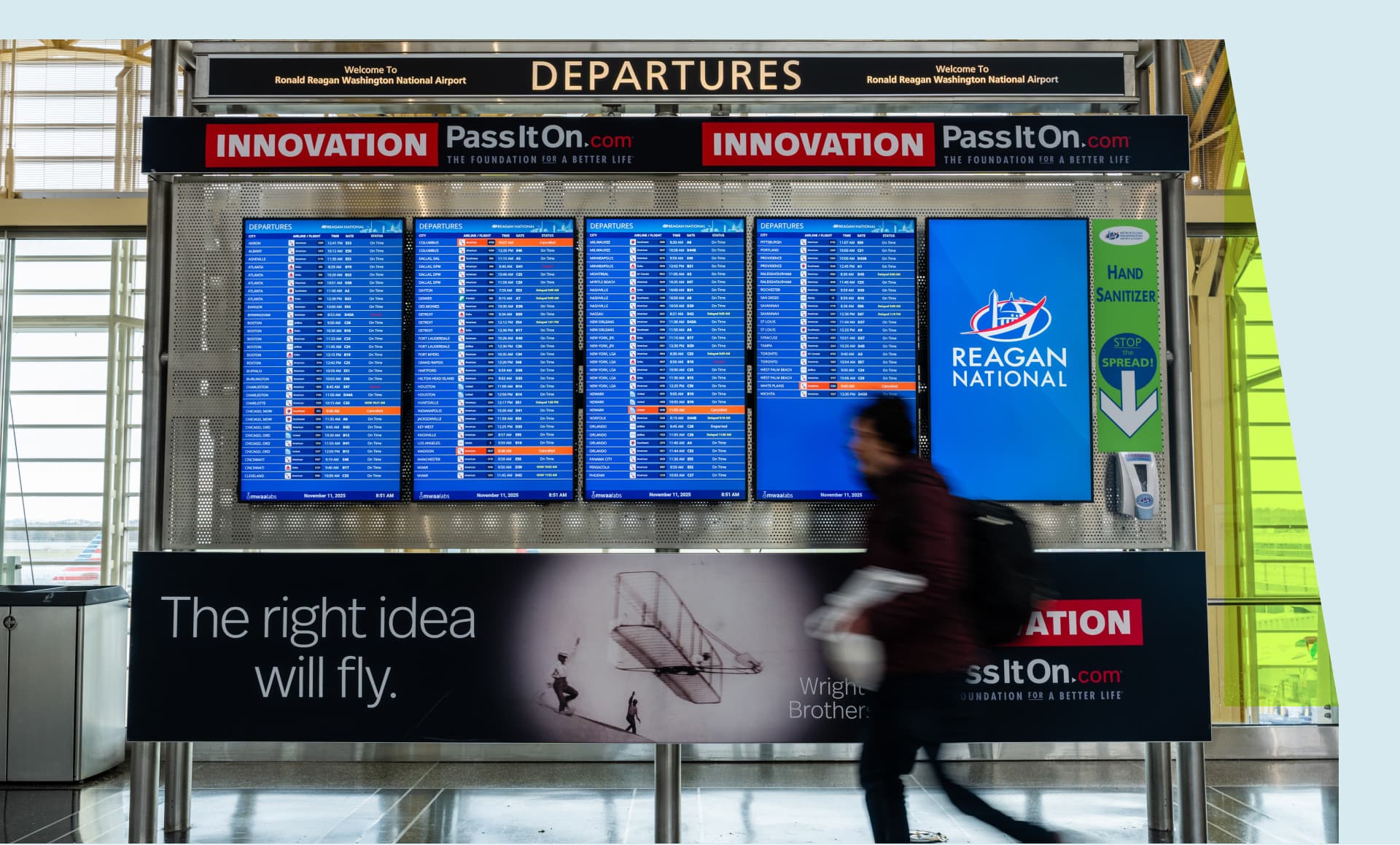 A Seine river bus boat docks in front the Eiffel Tower adorned with Olympic rings ahead of the Paris 2024 Olympic and Paralympic Games in Paris in July 16, 2024
