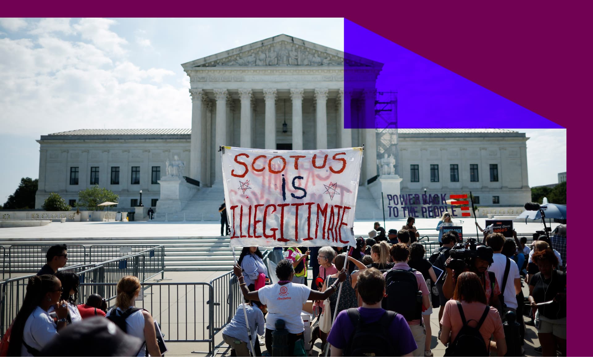 Demonstrators rally in front of the U.S. Supreme Court on June 28, 2024 in Washington, DC.