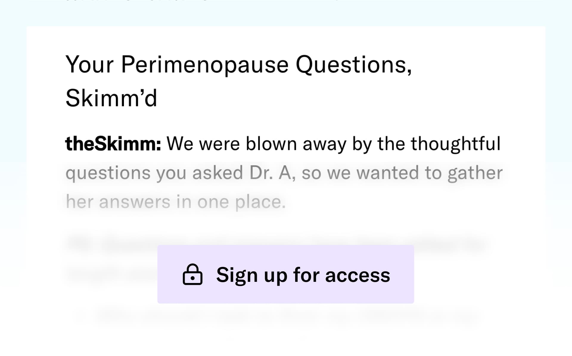 perimenopause skimm plus